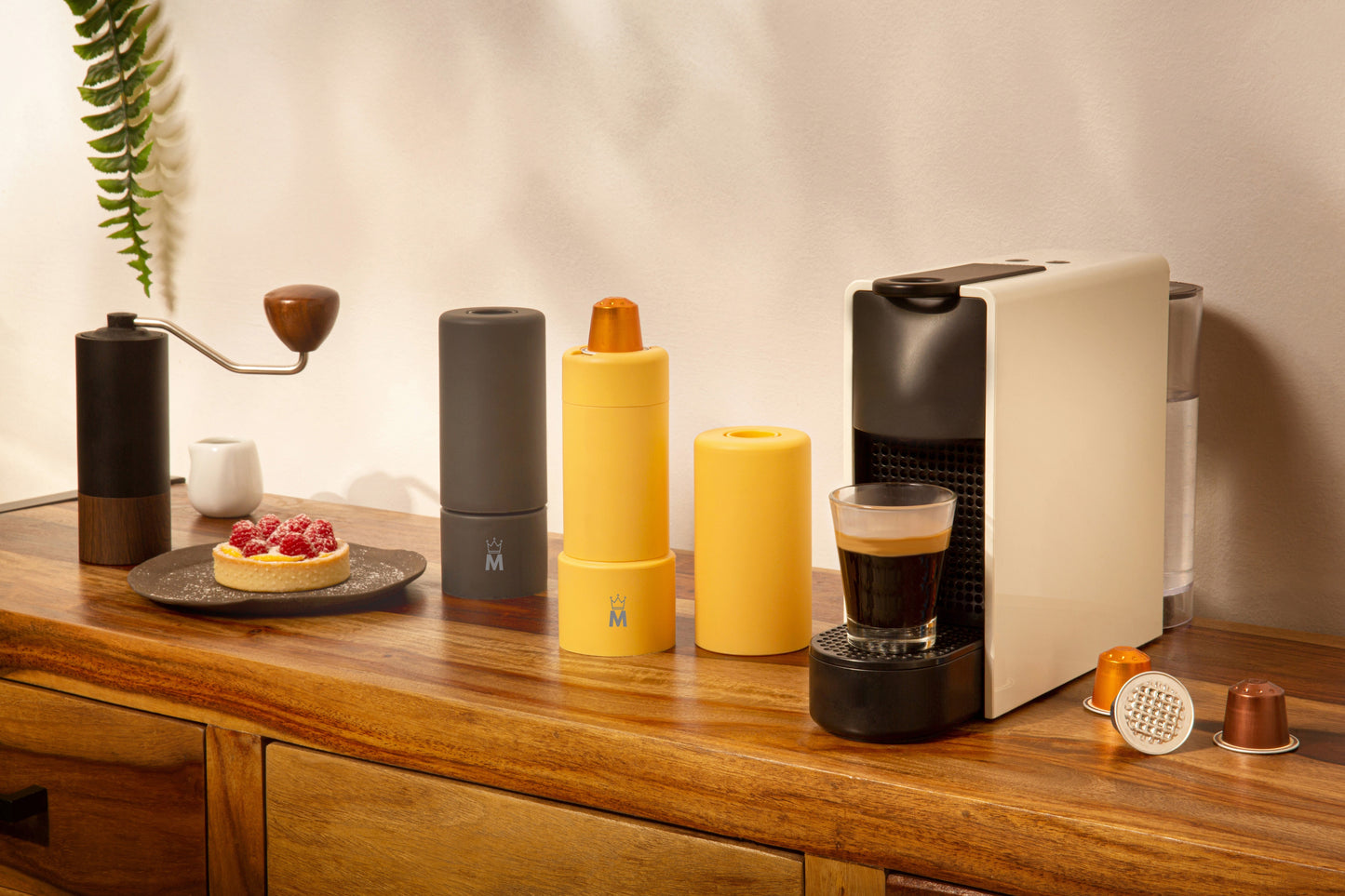 Madama Recicloo - Coffee Capsules Recycling Tool for Aluminum Nespresso Pods. Aluminum Capsule Recycler. Yellow